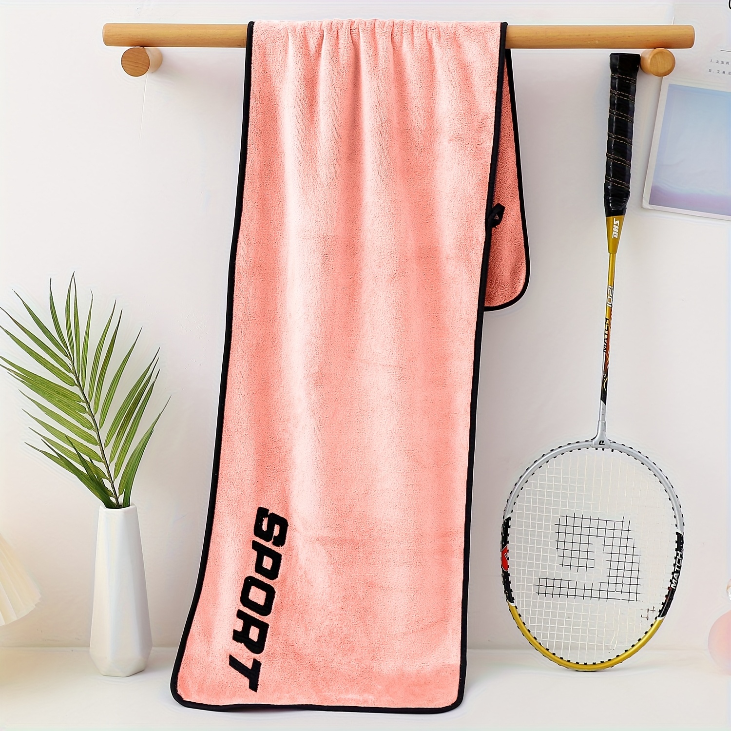 TEMU 1pc Super Soft Adult Microfiber Sports Towel - Quick Dry, Super Absorbent Gym And Yoga Towel, , 3 Colors (blue/purple//pink) - Machine Washable