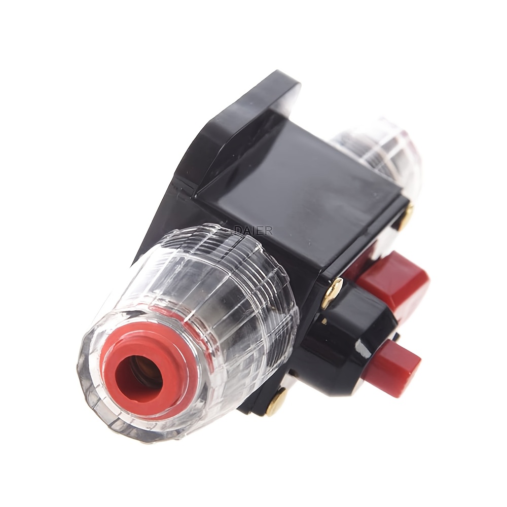 Image of 12v 60a Resettable Circuit Breaker - Inline Fuse Switch For Car Audio, Marine Boat Stereo System Protection