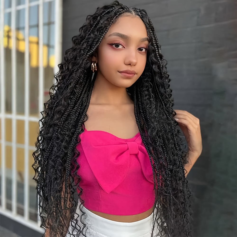 Bundles of 20-30 Inch Human Hair Water Wave, Boho Knotless Braids,  Natural Braiding and Styling, Natural Hair Textur