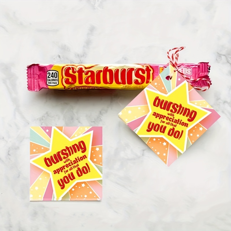 

10-piece Starburst Appreciation Labels - Perfect For Graduation, Teachers, Employees & High - No Battery Needed