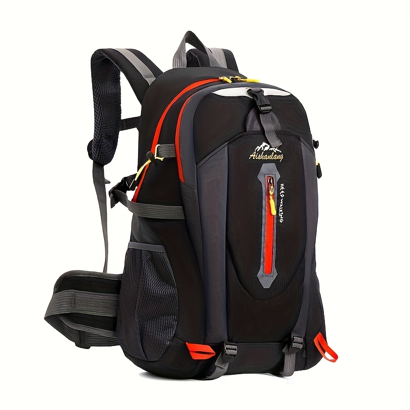 TEMU Large Capacity Outdoor Hiking Backpack Made Of Durable Material, Featuring Adjustable Shoulder Straps And Multiple Compartments