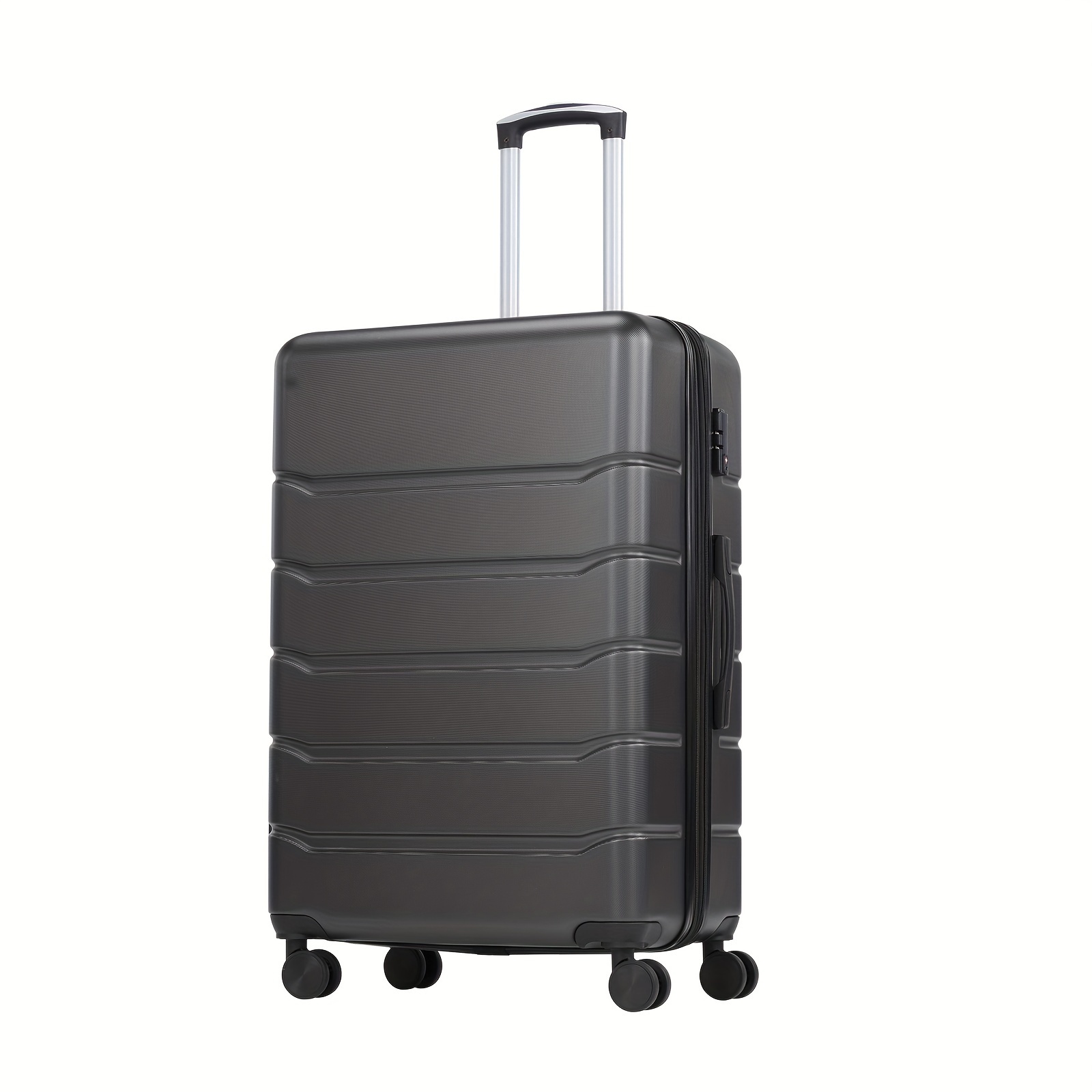 

Hardside Luggage, 20 Inch Carry-on Lightweight Suitcase With Spinner Wheels, , Telescopic Handle And Abs Material, Black