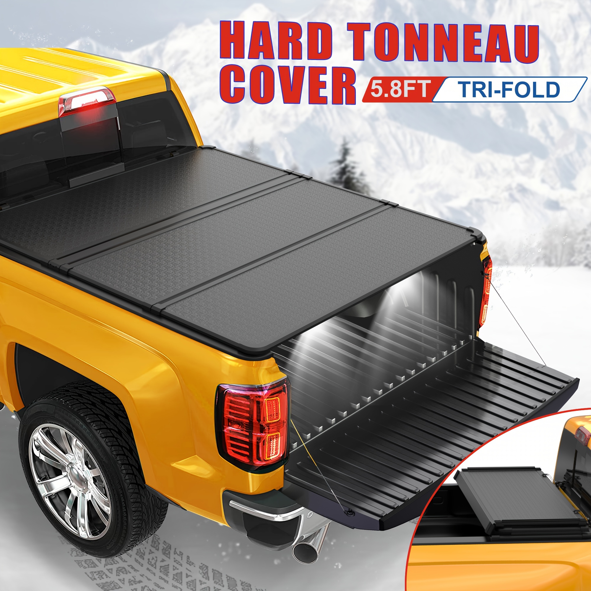 TEMU 5.8ft Hard Tonneau Cover Truck Bed For For Silverado For For Sierra 1500 2019-2023