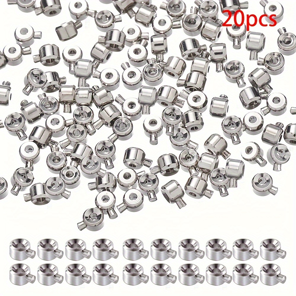 TEMU 20개 3*4mm 구리 위치 지정 버클 커넥터 DIY 주얼리 만들기 목걸이 팔찌용