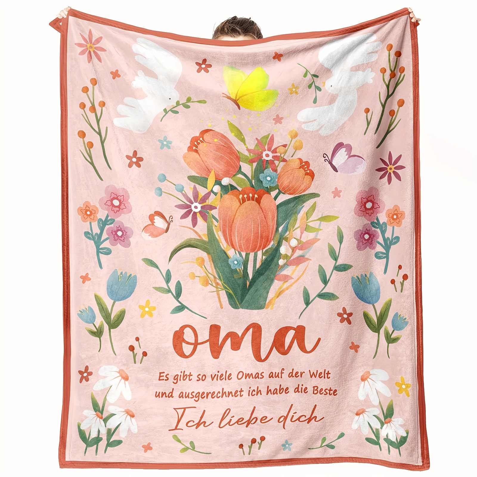 

1pc Oma Blanket For - Flannel Fleece - For , Day, Thanksgiving, Christmas - , Washable, All - Blanket