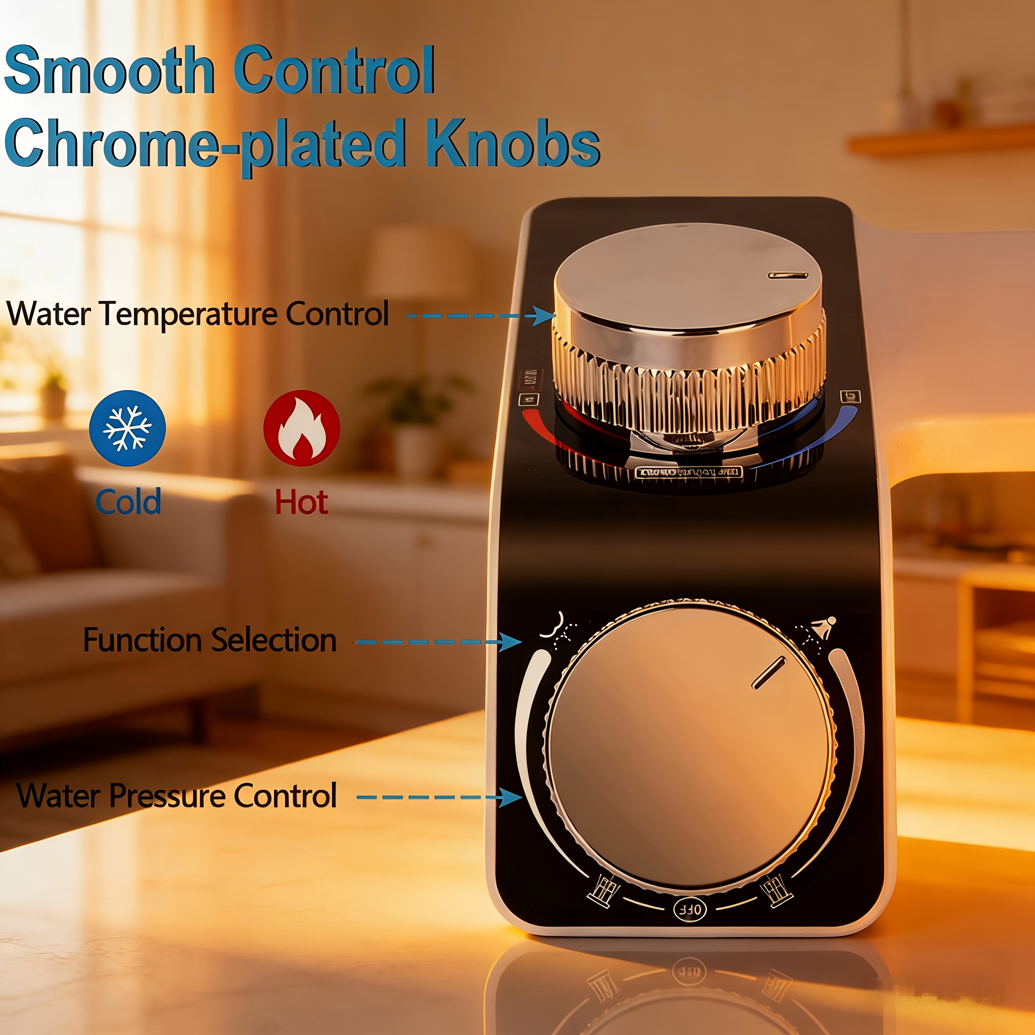 Bidet Toilet Seat: Equipped With Hot And Cold , Supports One-button Water Temperature Adjustment, Durable And Easy To Clean, Switches Between Multiple Functions Via A Knob, And Is Easy To Operate.