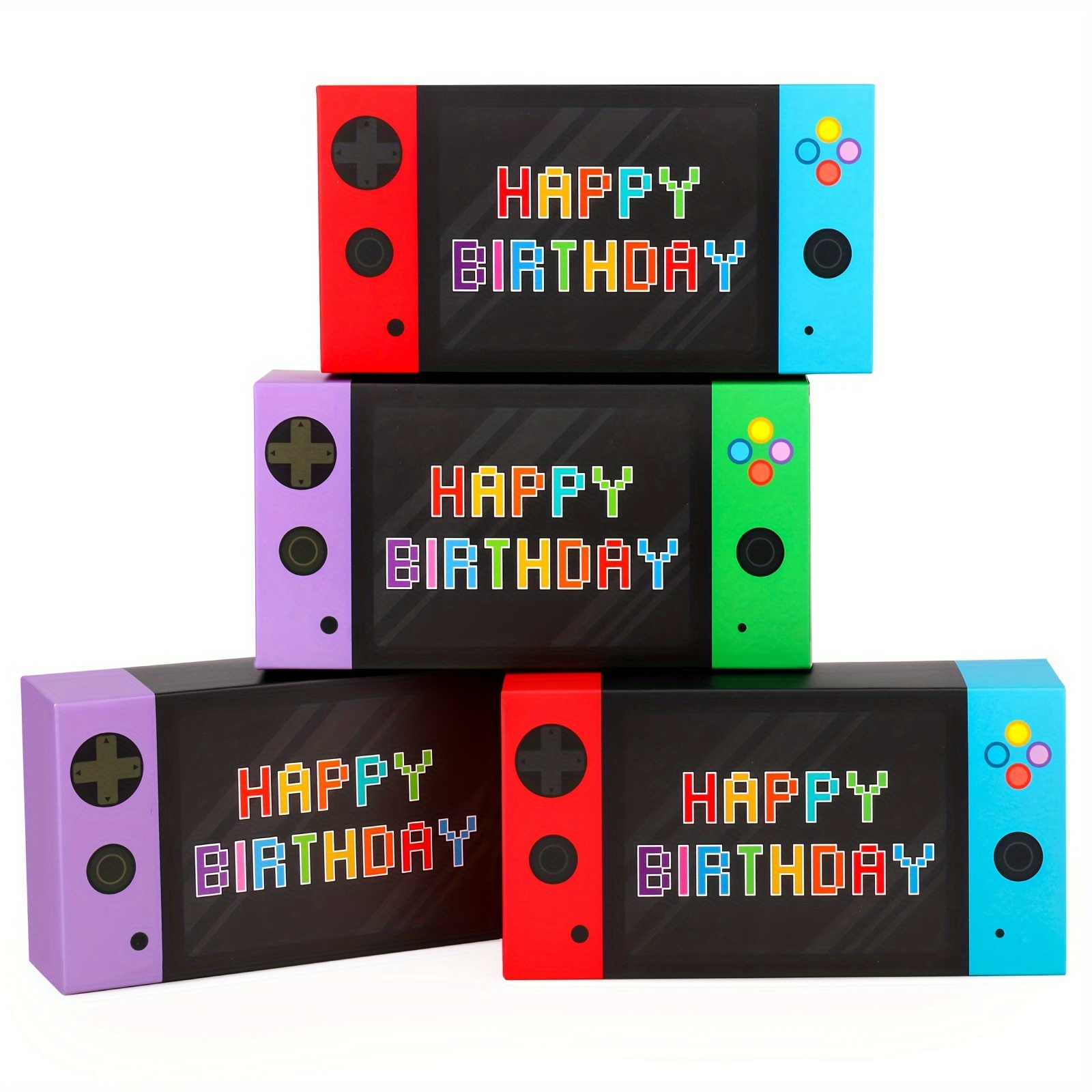 

16 Pcs Gift Boxes With Lids - Realistic Electronic Game Party Favor Boxes For Birthday Celebrations, Universal Paper Goodie Bags For Gamer Party Decorations And Supplies