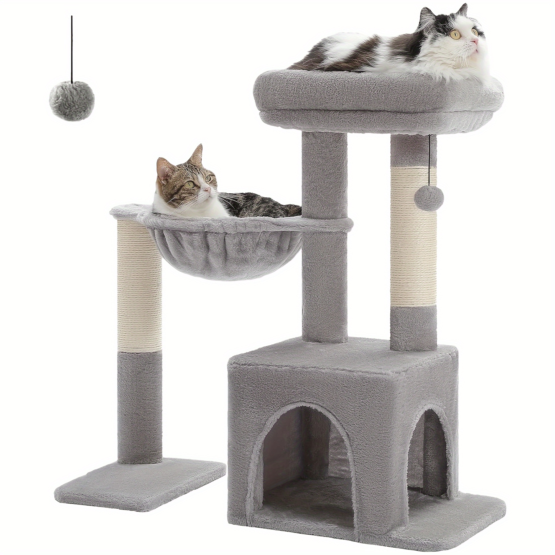 

Cat Tree, With Cat Apartment, Scratching Posts And Perches, Cat Furniture, Cat Activity Center, Suitable For Small And Medium-sized Cats