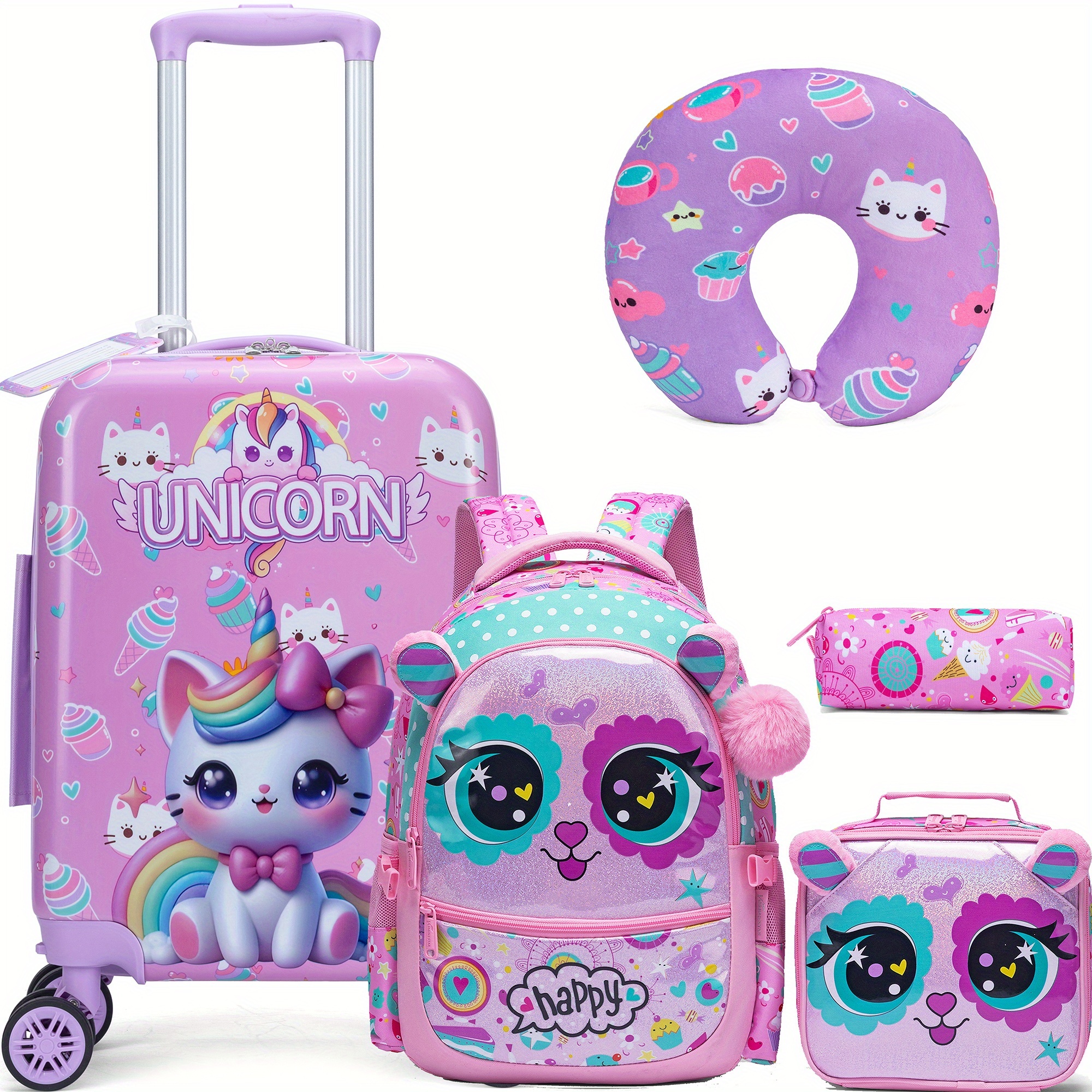 conjunto maletas rígidas niñas 16 pulgadas piezas ruedas Temu Peru