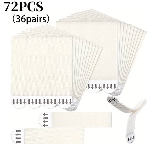 72pcs of large photo wall hanging strips nail hooks removable and seamless white wall paste hooks