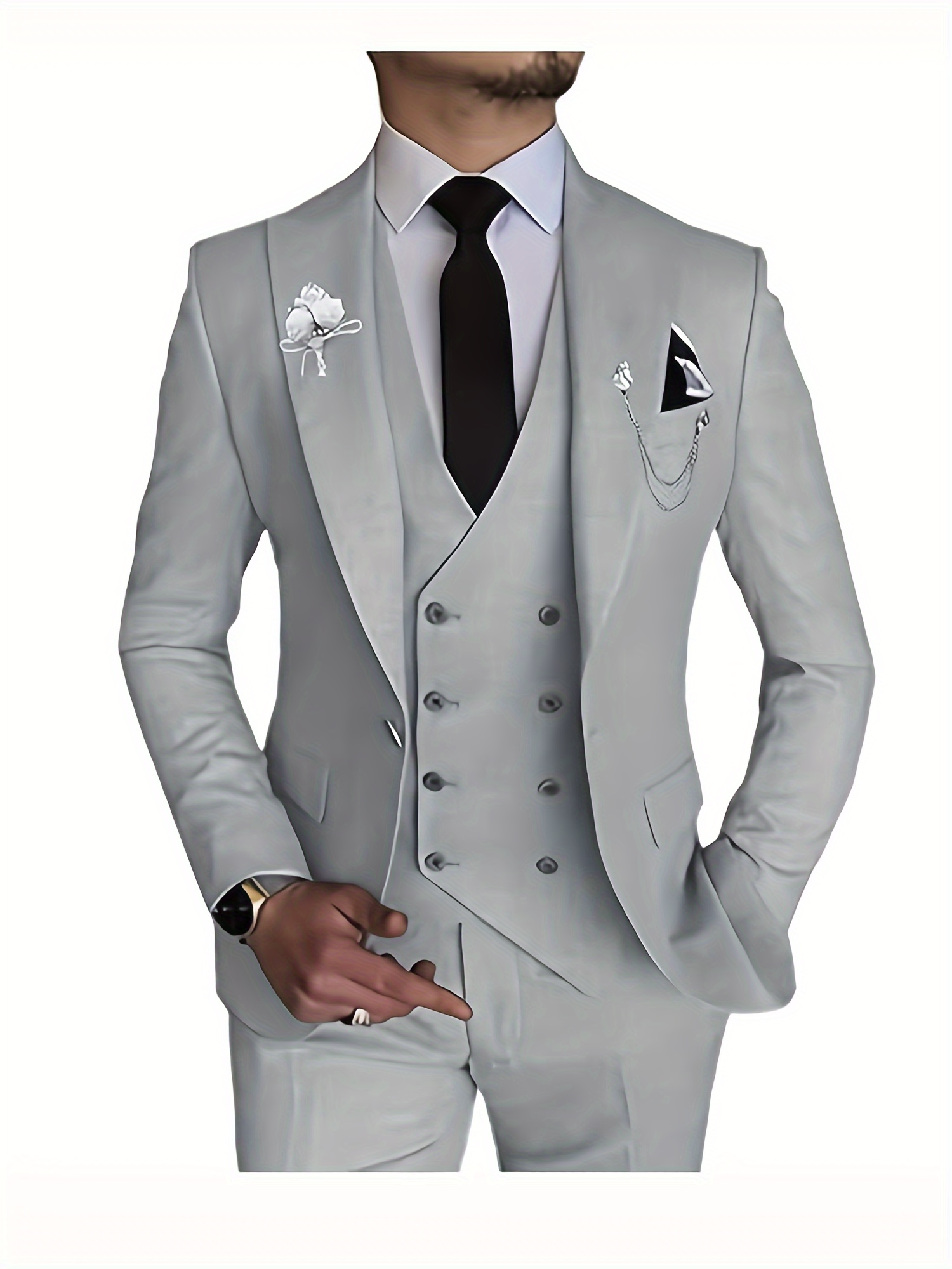 elegant mens suit anniversary graduation season new product - Temu
