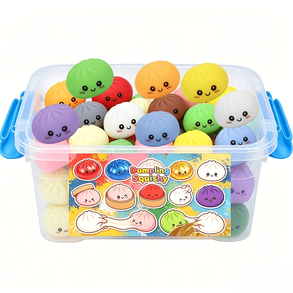 6 12 24 soft stuffed baozi toys cute squeezable childrens party gifts toy classroom birthday and christmas gift gift bags mini animals mochi soft sensory toys random