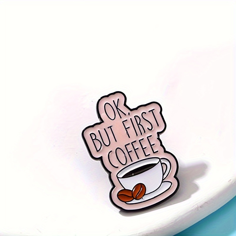 Coffee Pattern Accessory Enamel Pin for Bags