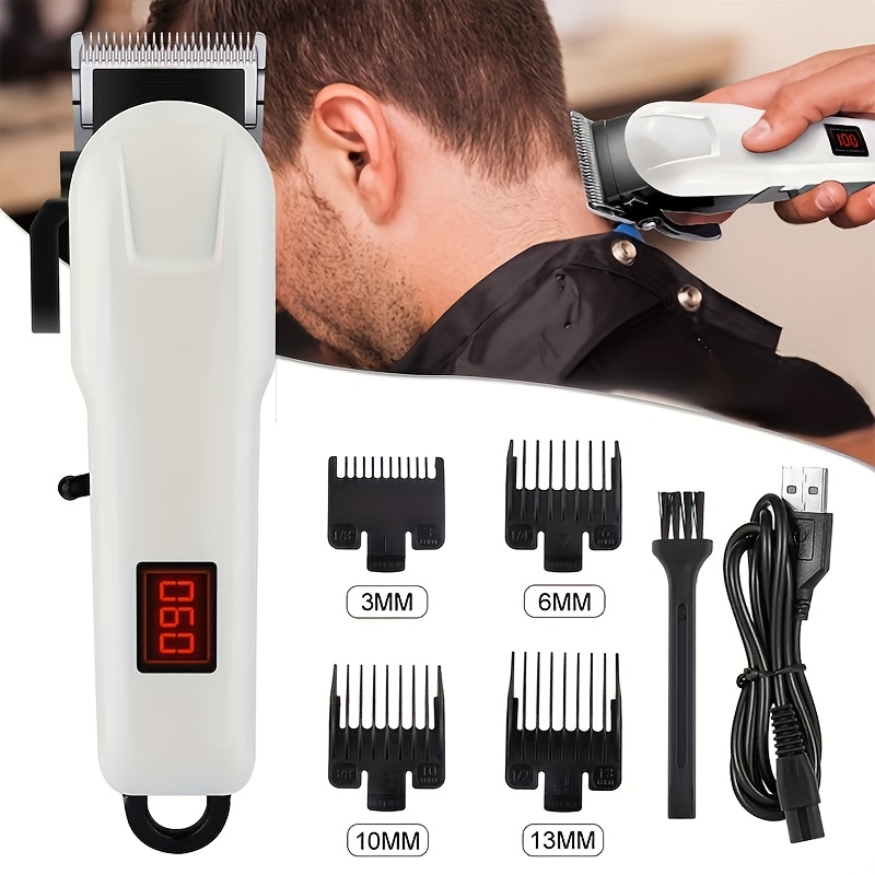 Máquina de Cortar e Aparar Cabelo Elétrica Recarregável Masculina13. 3
