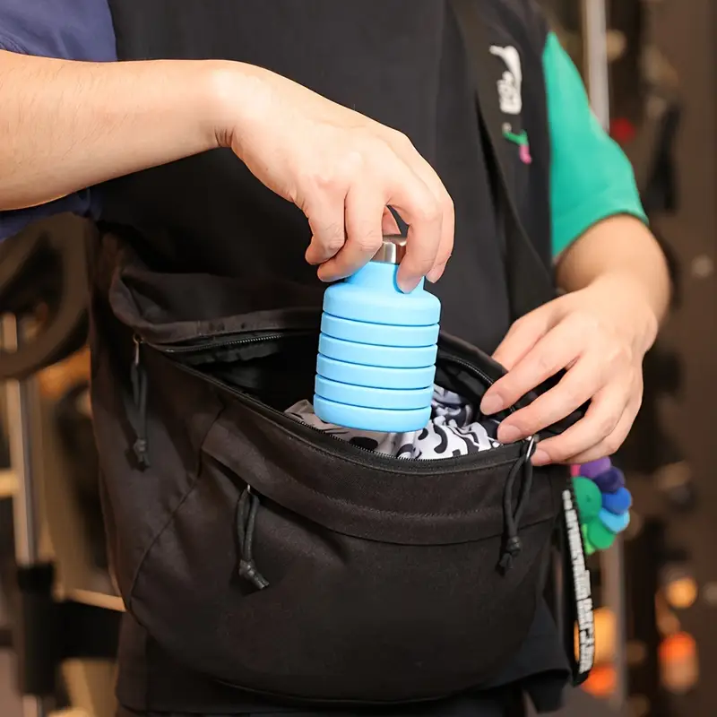 single pack 500ml collapsible water bottle silicone stretchable cup portable foldable travel water bottle Product details 4