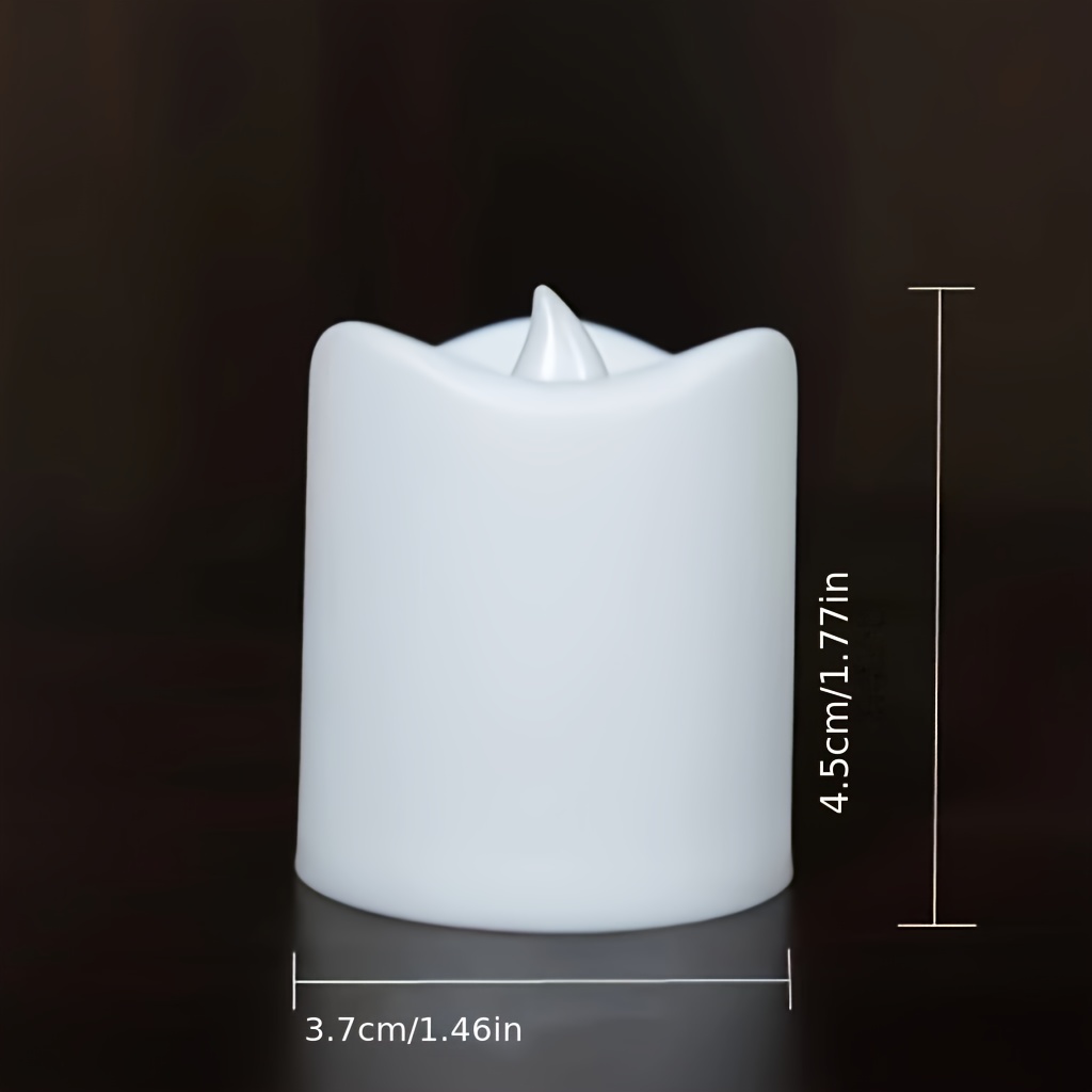 48pcs White Battery Powered LED Tea Light Candles for Halloween & Christmas