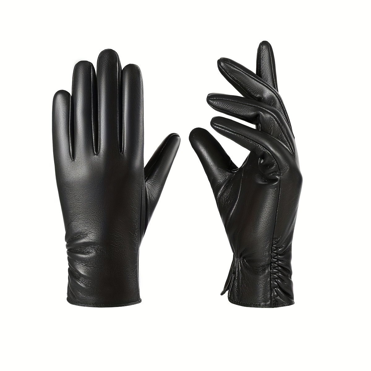 TEMU 1 Paire de Gants pour Femmes Anti-Froid Chaud Élastiques Confortables Design Tendance