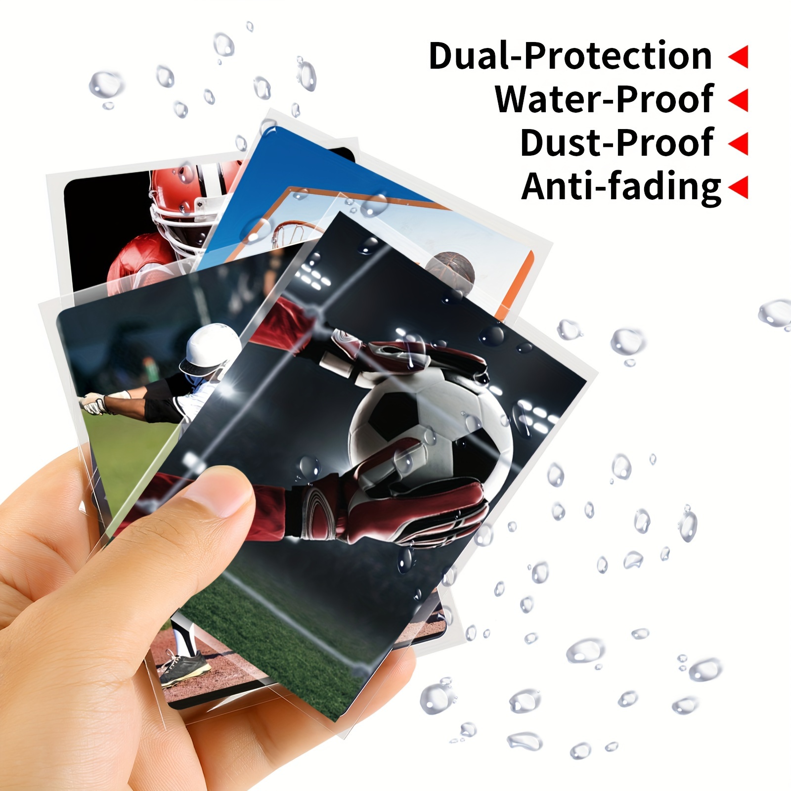990pcs Plastic Trading Card Sleeves, 3