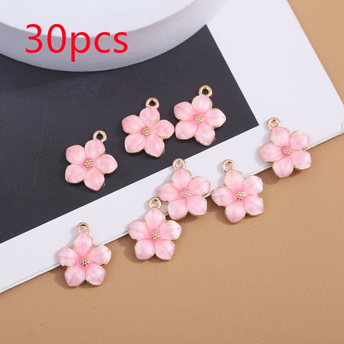 TEMU 30pcs de Breloques en Alliage de , Petits Pendentifs Goutte d'Huile pour Ajouts, Composants de Décoration en Alliage S6016