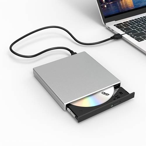 item picture usb 3 0 external cd dvd drive portable ultra thin design 24x cd 8x dvd rw burn function plug and play support for windows systems compatible with laptops and desktops system installation laptop additions high speed
