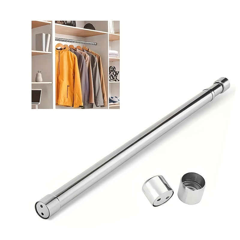 Extensor de barra de armario ajustable, soporte de riel de armario de  metal, barras de soporte telescópicas para armario de baño, ropa colgante