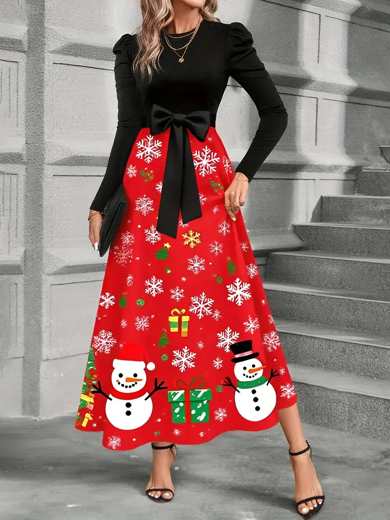 comfortable christmas dress Holly Jolly Christmas 3/4 Sleeve Pocket Twirl Dress 4T