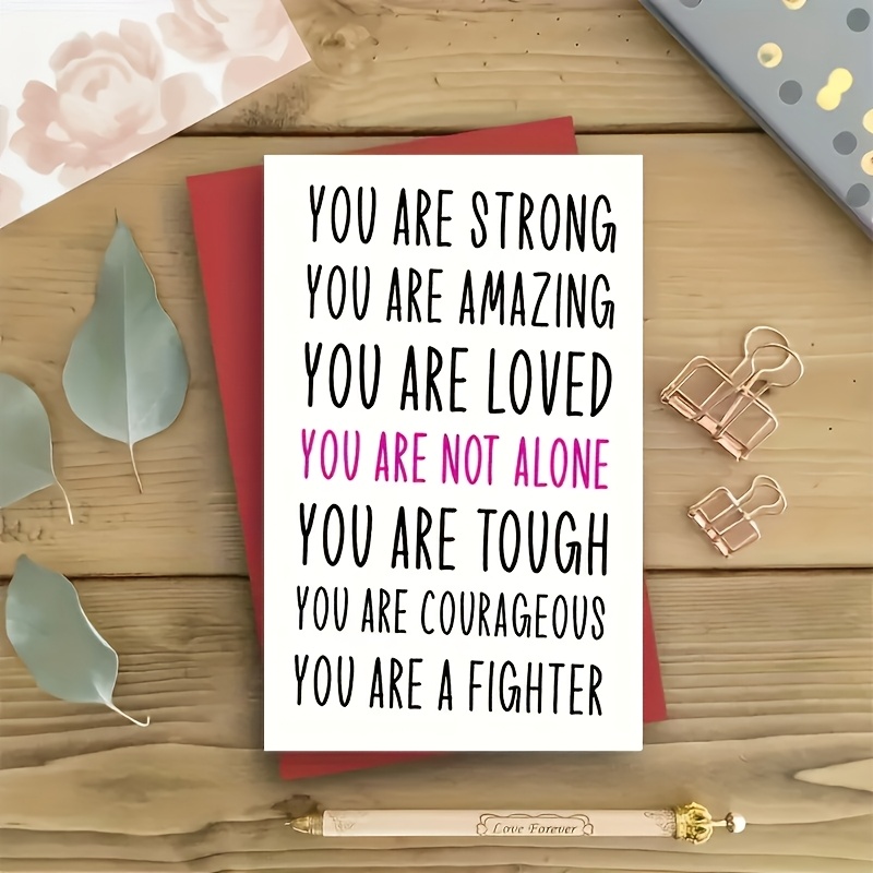 Uplifting Card - Inspirational Greeting Card For Patient, Friend, Birthday, Thank You, Small Business Supplies With Envelope, Unique Gift Idea For Emotional Support And Encouragement