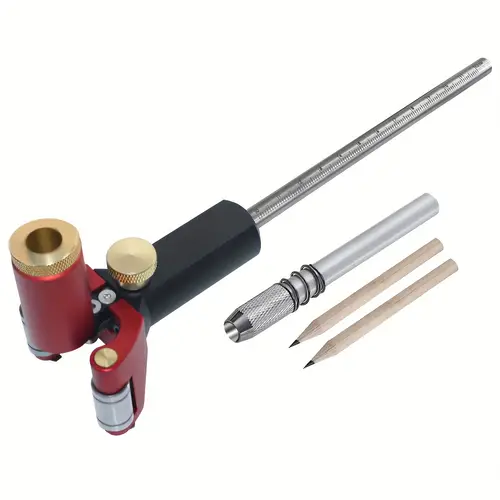 1pc woodworking marking gauge straight arc curve line scriber parallel drawing line ruler automatic line drawing tool