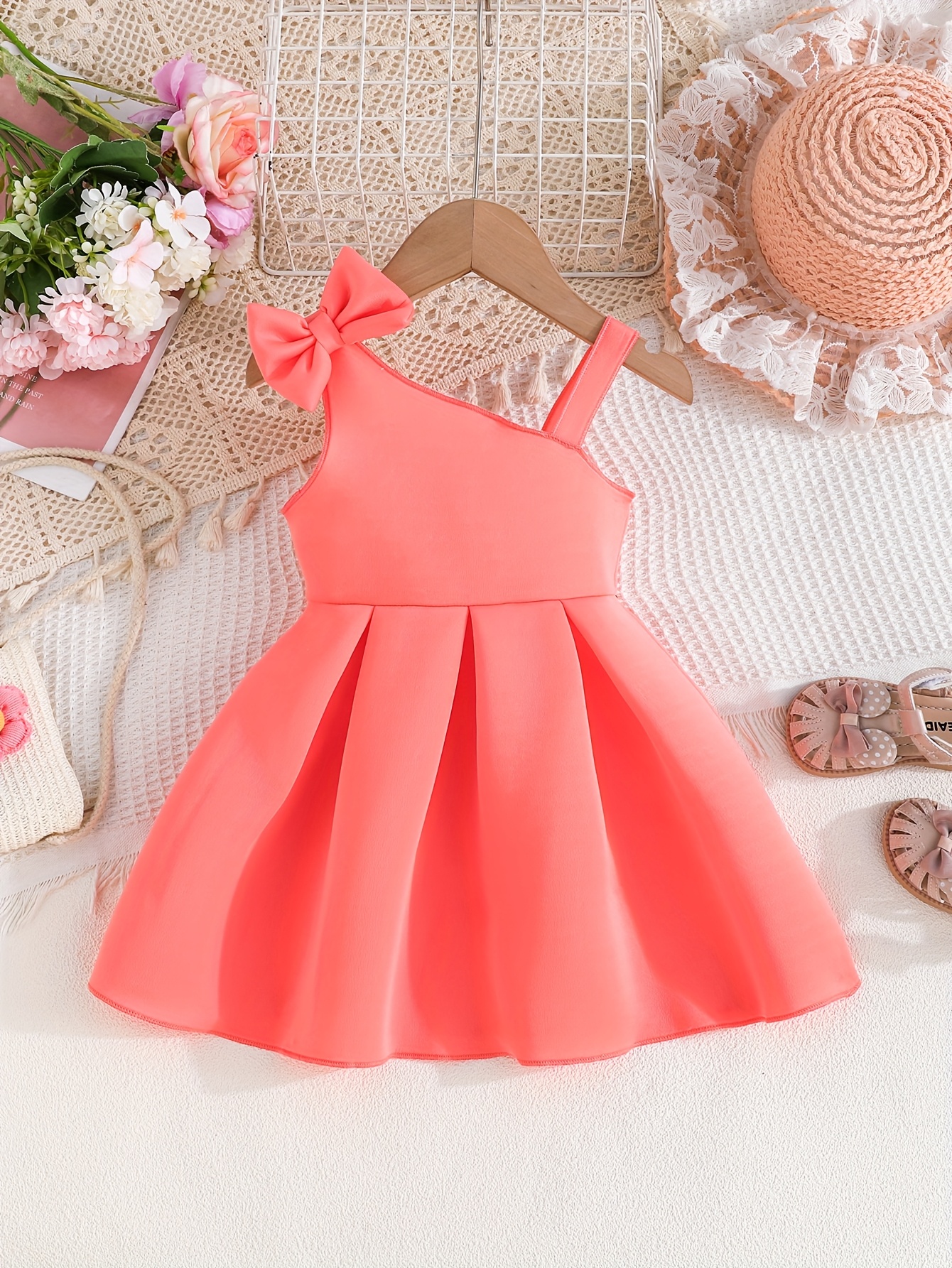 Bow Firstcry Baby Girl Party Wear Girls' Sleeveless Dress Bow