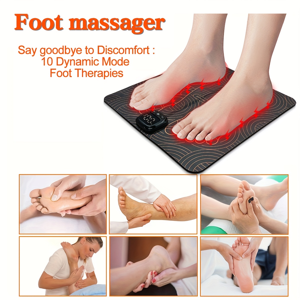   massager masajeador de pies foldable portable devices ems muscle massage   pads tens full body relaxation massage   pads suitable for   men and women ideal   for reading watching movies doing housework and   massages Product details 3