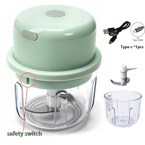 450ml mini rechargeable garlic chopper and meat grinder durable sturdy for garlic chili onions meat nuts etc food processor handheld grinder high speed motor grinding garlic crusher