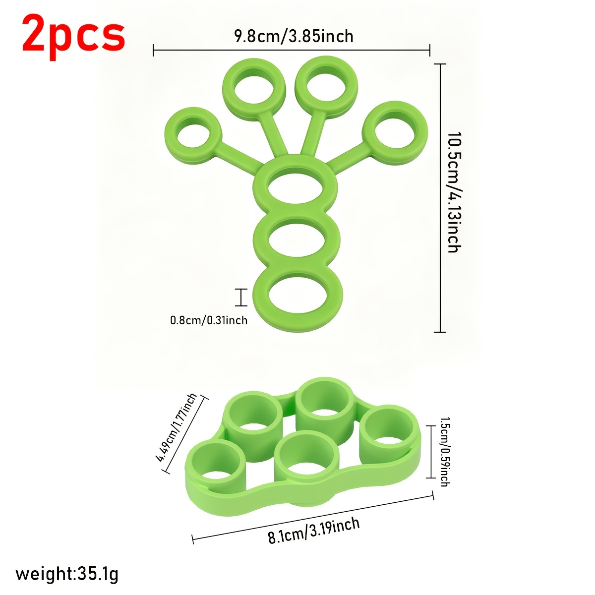Silicone Finger Trainer 2 Pack Resistance Bands