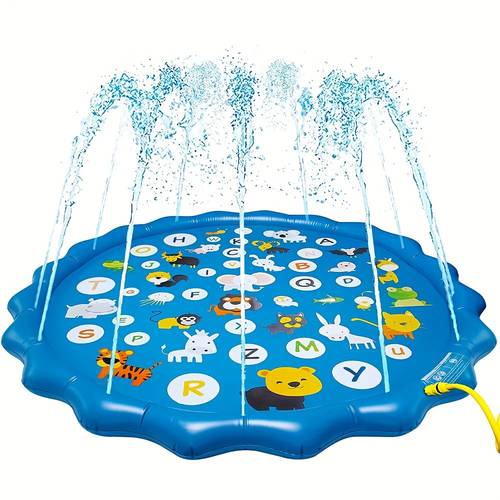1pc creative a to z letter print splash pad for and water toy pvc inflatable splash proof mat for outdoor lawn beach garden