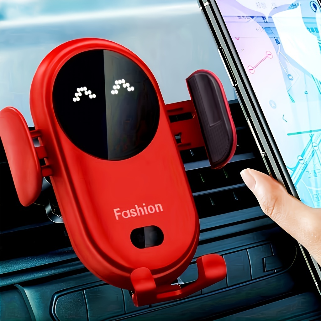 fashion silicone car air vent phone holder automatic infrared induction wireless charger usb powered non waterproof 36v operating voltage no battery required details 1