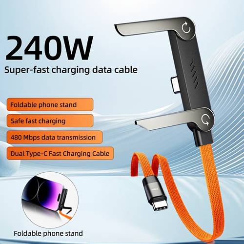 240w fast charging stand cable compatible with 15 16 17 samsung huawei type c port nylon braided material no while gaming essential for outdoor car and home use