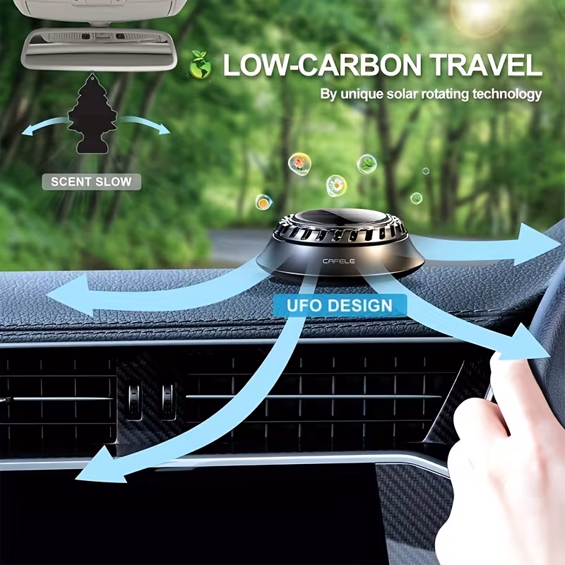 solar powered rotating car diffuser high end air freshener center console ornament car fragrance diffuser fragrance not included Product details 2