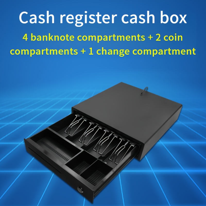 

Donnwe Pos Drawer Box, Metal Box, 4 2 Compartments, Compatible Small Receipt , To Pos Systems Via Rj11 , For Uncharged