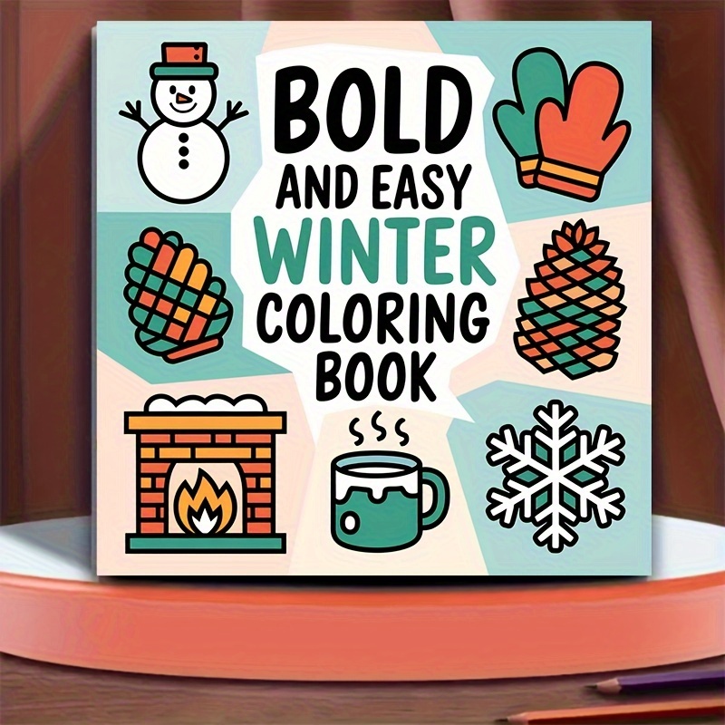 

Bold And Coloring Book: Festive Seasonal Gift For Christmas, , Holiday Parties, Friends, Colleagues, - 20 Pages, Thick Paper, No Battery Required