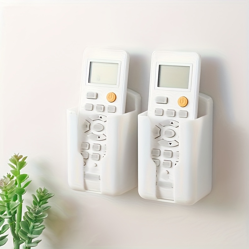 

4pcs Wall-mounted Remote Control Holder, Plastic Organizer For Tv And Air Conditioner Remotes, Accessory, Holder