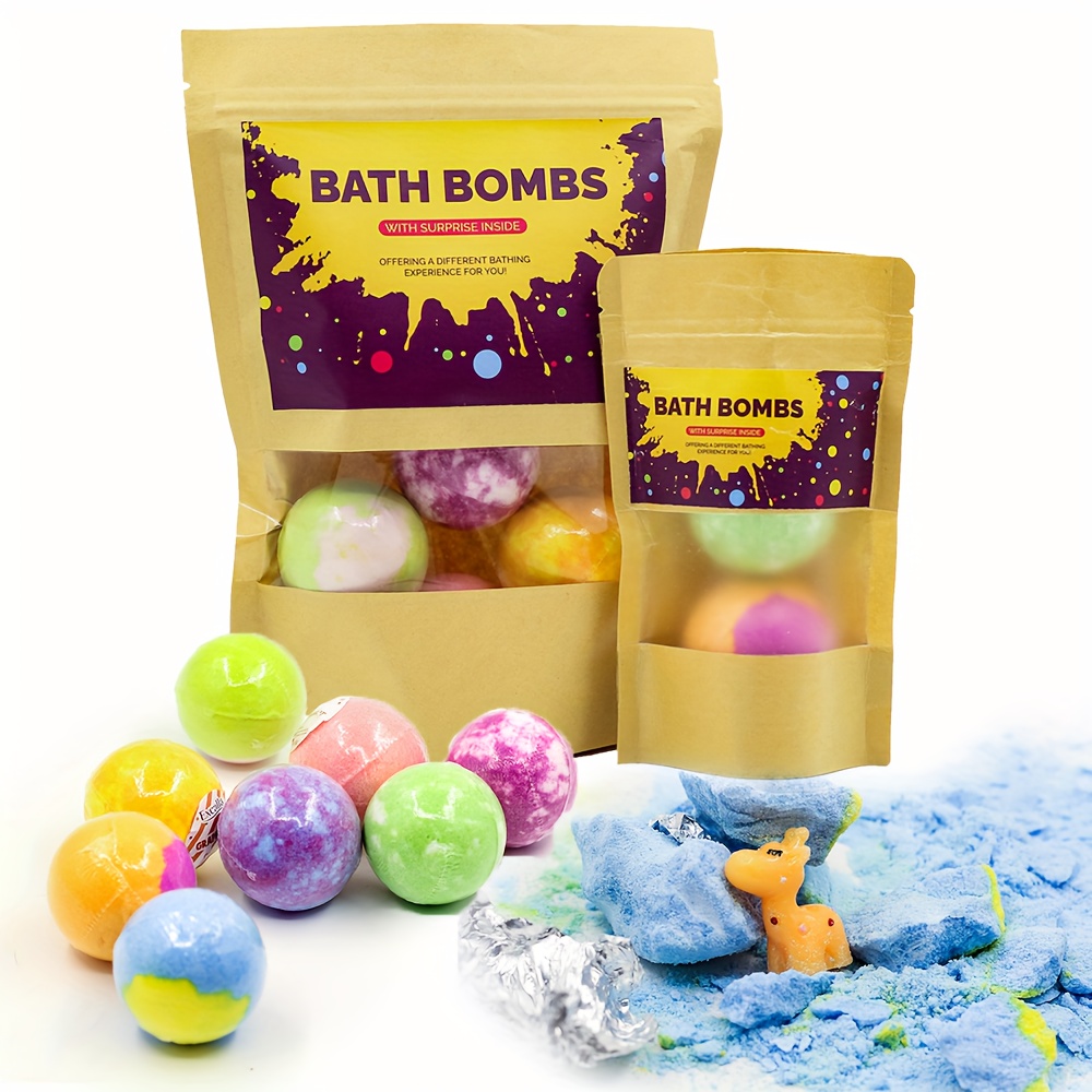 Bath Bombs for Kids with Surprise Fishing Games Inside for Girls Boys - 20  Kids Bath Bombs Gift Set, Handmade Bubble Bath Fizzes Bomb for Chrildren