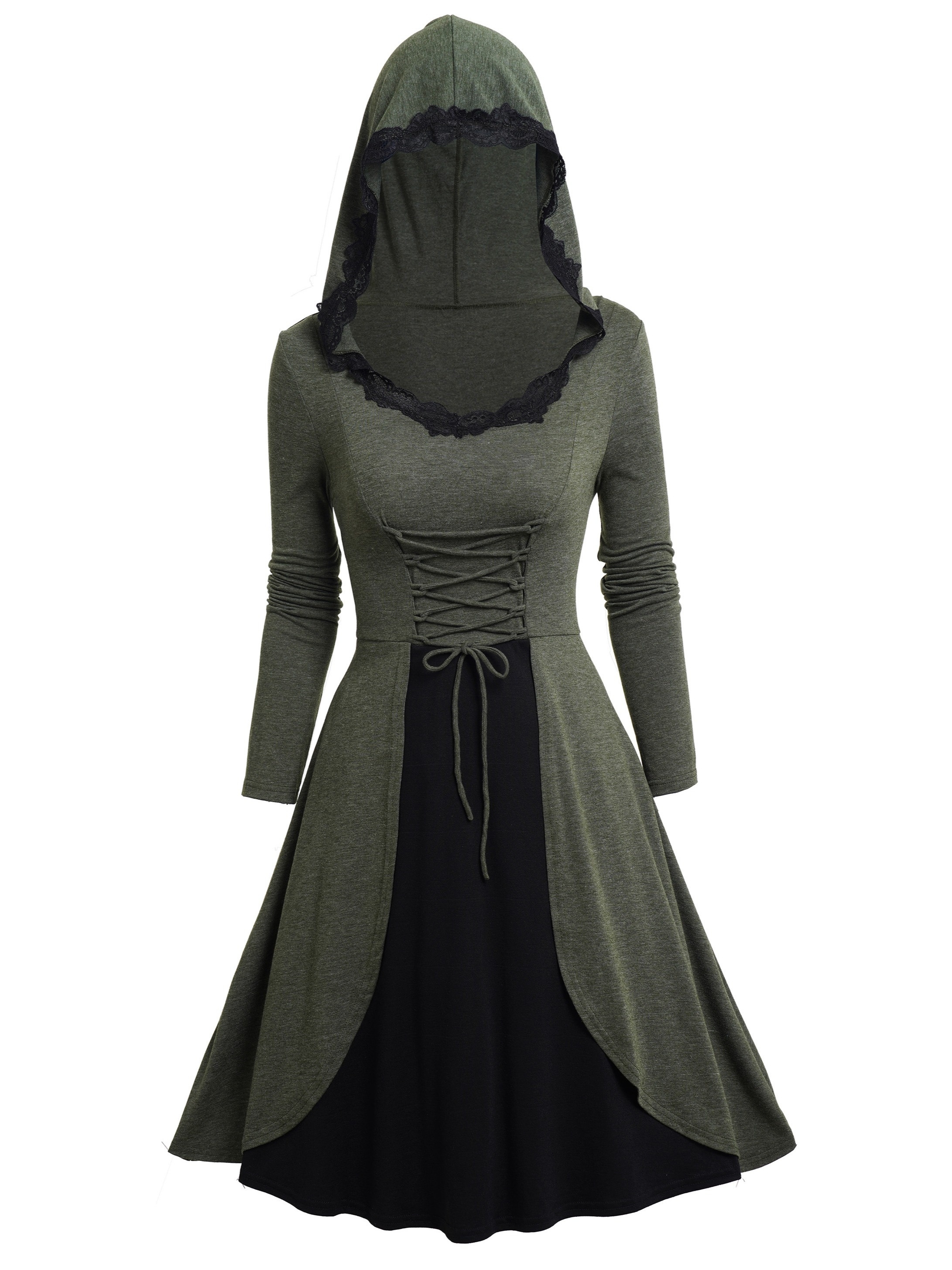 robe décontractée à capuche femmes bordure contrastante Temu