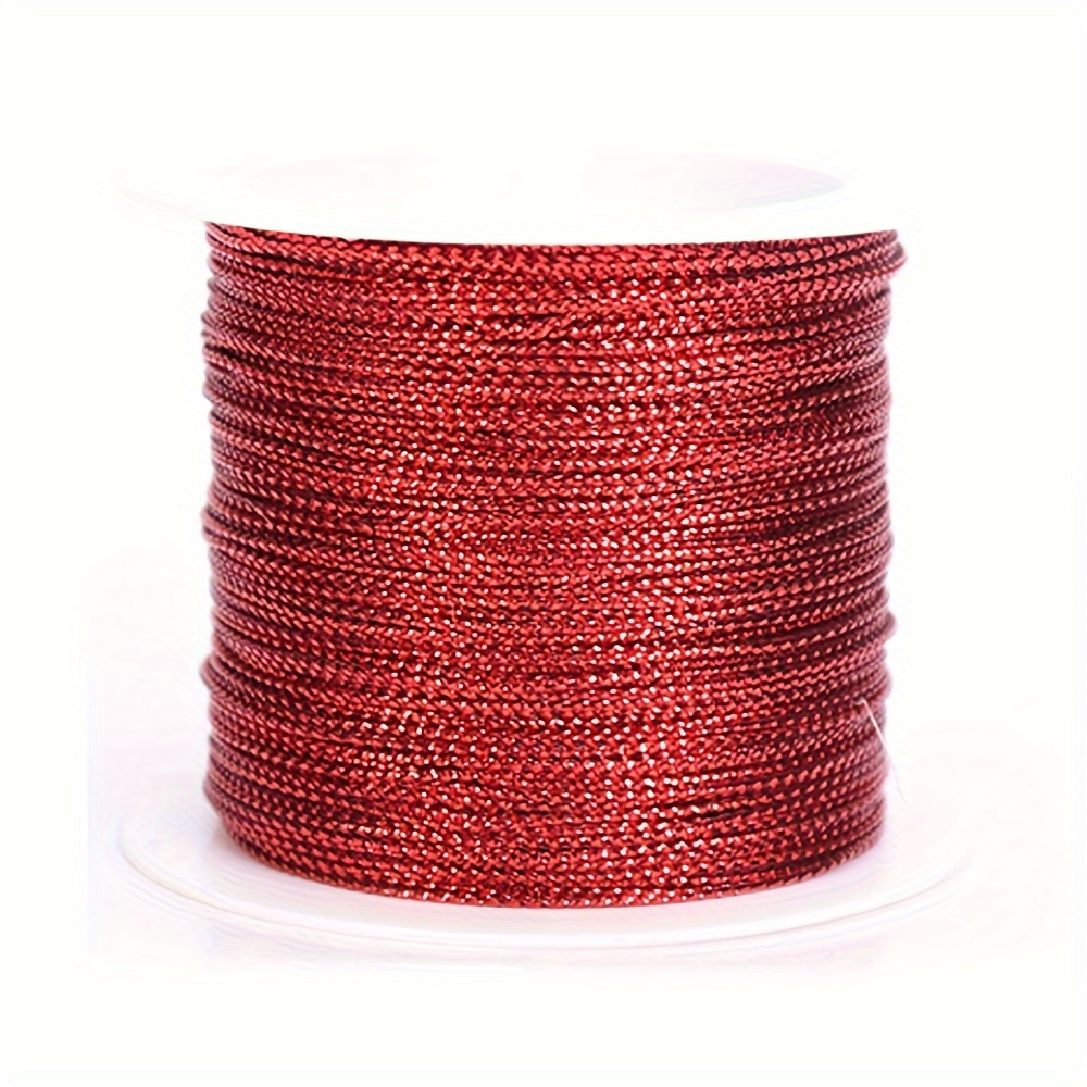 Metallic Tinsel Cord - Durable Polyester Craft Rope For , Christmas Ornaments & Gift Wrapping | Easy-to-shape &