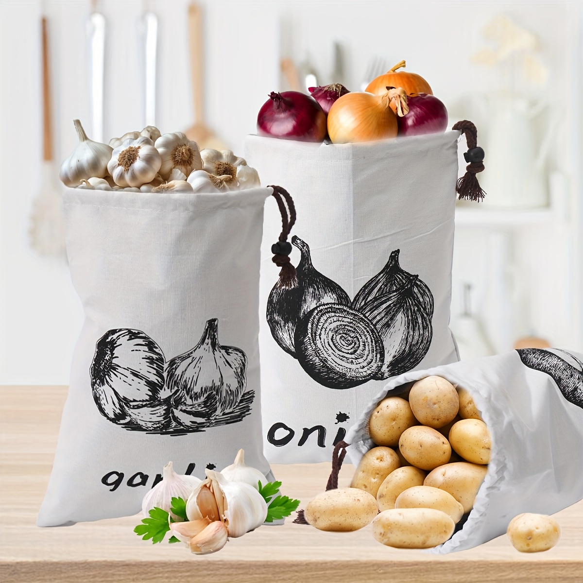 wiederverwendbare aufbewahrungsbeutel kartoffeln zwiebeln - Temu Germany