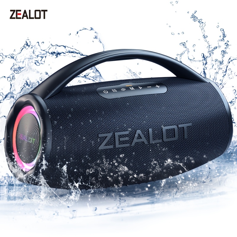 photo de l'article enceinte   fil portable   s97 80w de   de sortie  , basses puissantes et son surround 3d,   jusquà 8 heures, compatible avec téléphones portables,  , ordinateurs et téléviseurs. fonction dappairage double série sd, usb, aux, convient pour voitures, camping