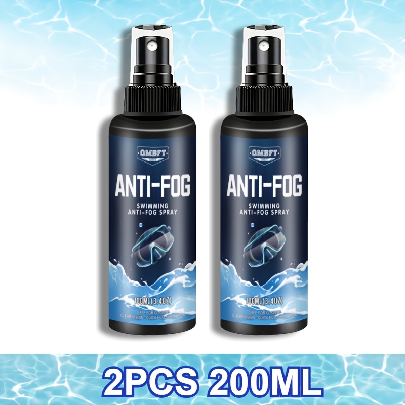 2pcs 200ml Premium Spray For Swimming Goggles & Glasses | Long-lasting For Diving Masks & Goggles Lenses | To Fog, For Water Sports & .