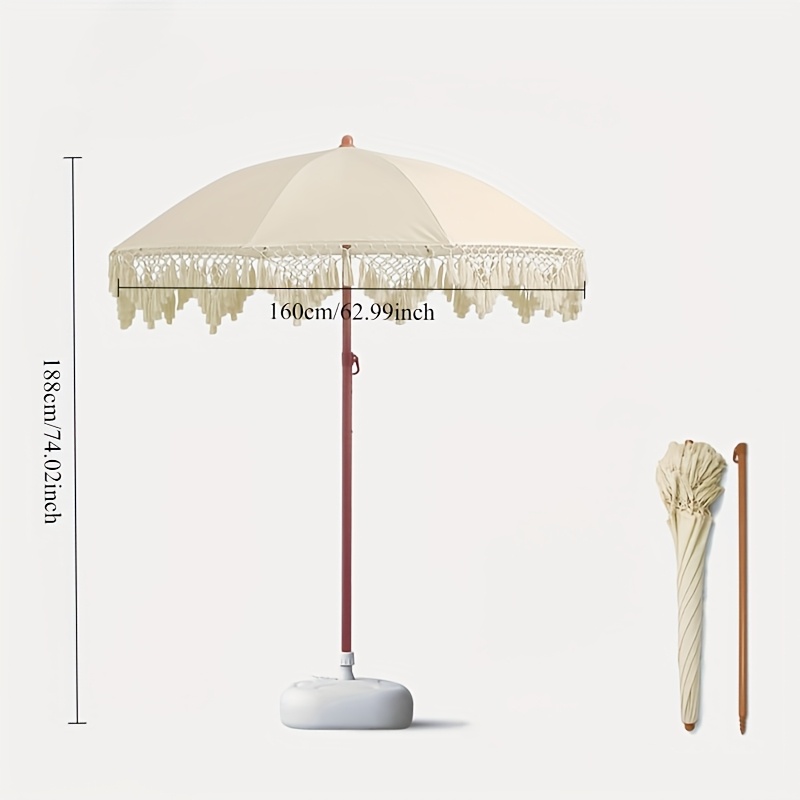 Outdoor Sunshade Umbrella, With Directional Control, Suitable For Beach, Seaside, Camping, Etc., Water-free