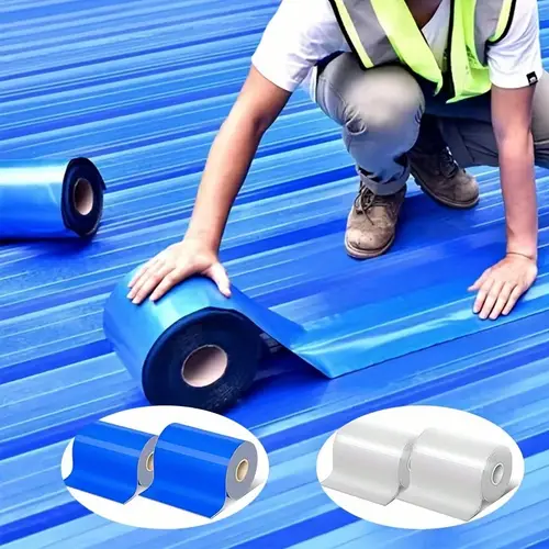 runtian 2 rolls of industrial waterproof tape suitable for metal roof repair holes sun protection insulation prevents oxidation and rust proofing waterproof film