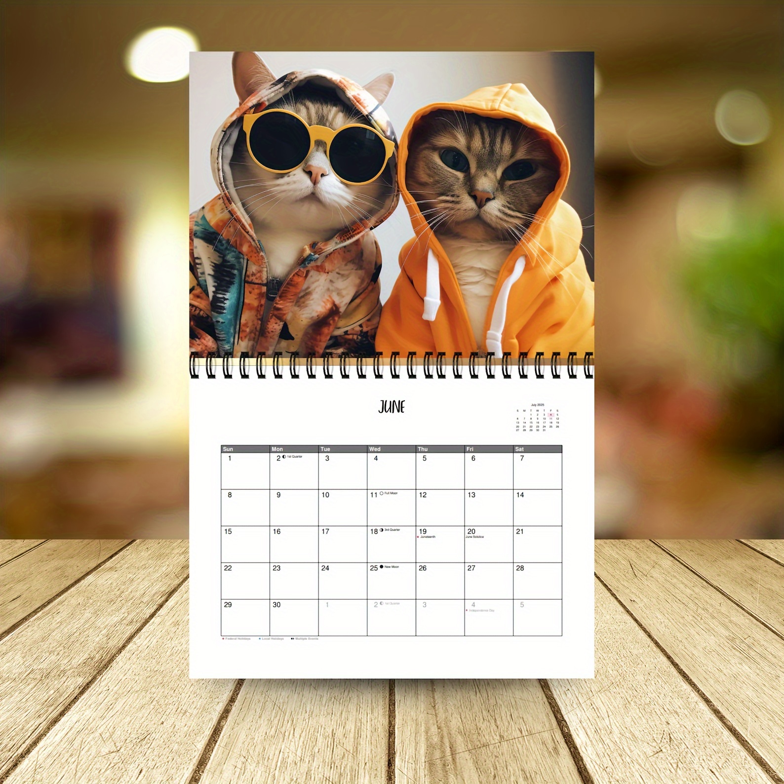 2025 Fashion Cat Wall Calendar Temu