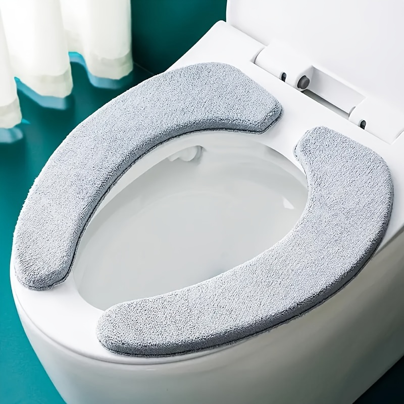 TEMU A Set Of Soft Washable Toilet Seat Cushions, Thickened And Comfortable, , Suitable For Most Toilets, Bathroom Accessories