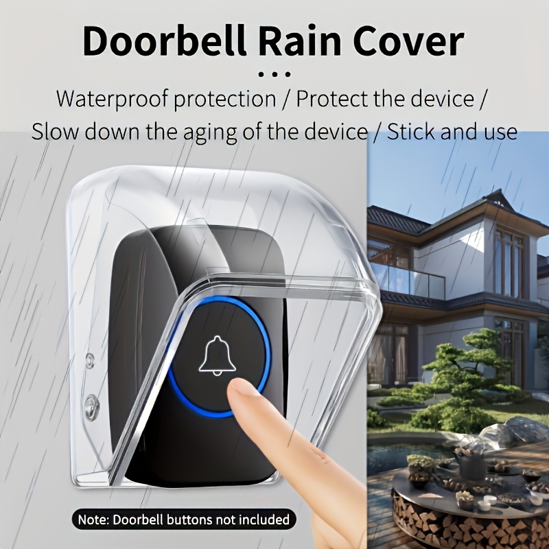 Clear Waterproof Doorbell Cover, Rainproof & Splash-Proof
